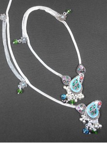 Meena Silver Anklet