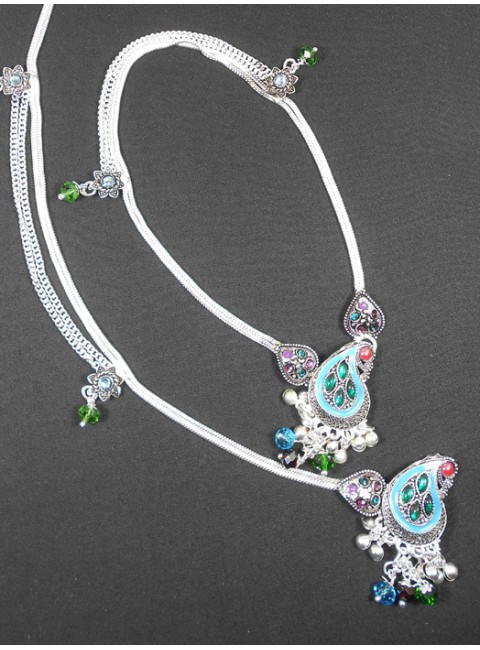 Meena Silver Anklet