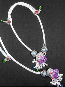 Meena Silver Anklet