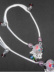 Meena Silver Anklet