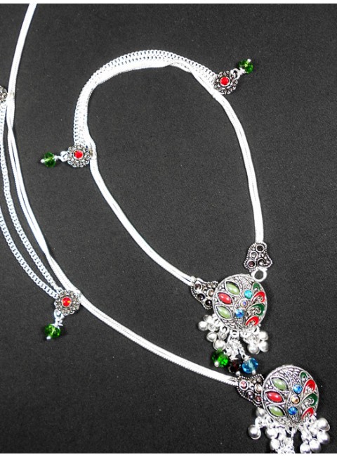 Meena Silver Anklet