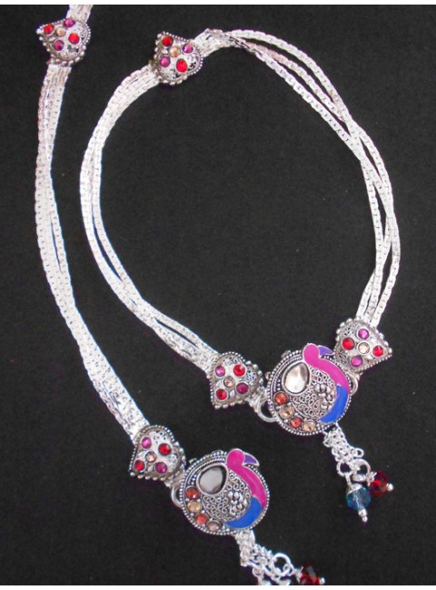 Meena Silver Anklet