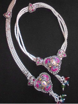 Meena Silver Anklet