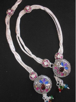 Meena Silver Anklet