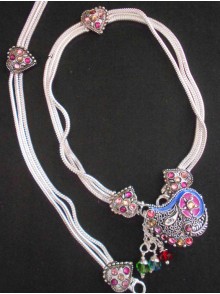 Meena Silver Anklet