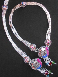 Meena Silver Anklet