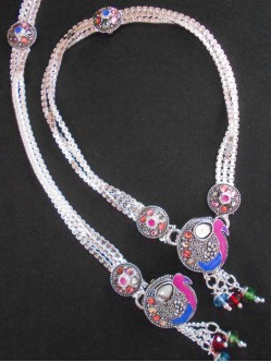 Meena Silver Anklet