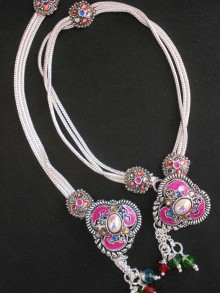 Meena Silver Anklet