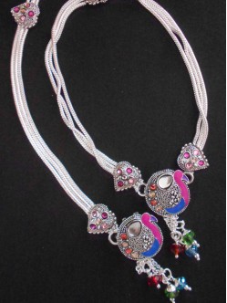 Meena Silver Anklet