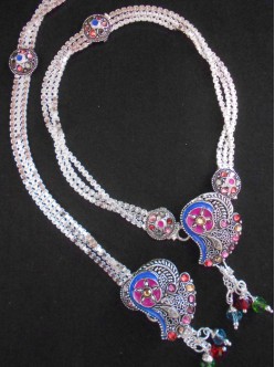 Meena Silver Anklet