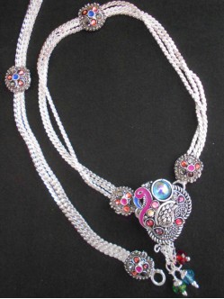 Meena Silver Anklet