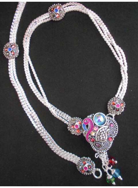 Meena Silver Anklet