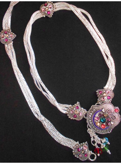 Meena Silver Anklet