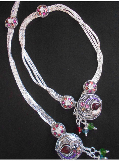 Meena Silver Anklet