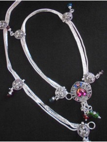 Meena Silver Anklet