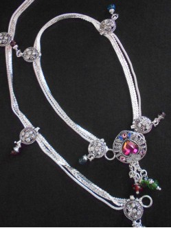 Meena Silver Anklet