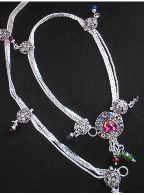 Meena Silver Anklet