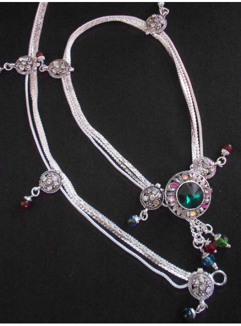 Meena Silver Anklet