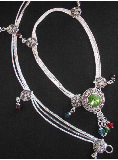 Meena Silver Anklet