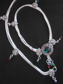 Meena Silver Anklet