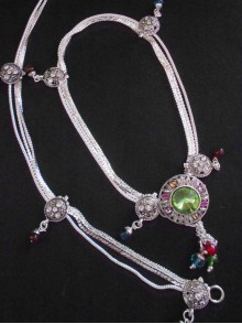 Meena Silver Anklet