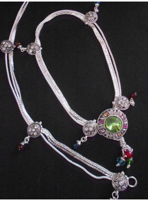 Meena Silver Anklet