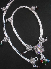 Meena Silver Anklet