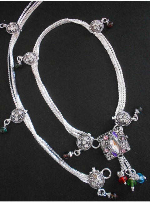 Meena Silver Anklet