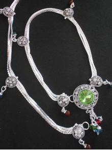 Meena Silver Anklet