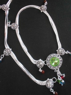 Meena Silver Anklet