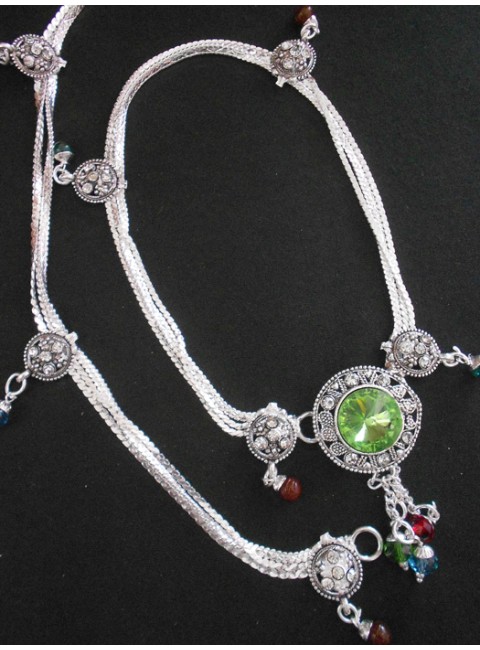 Meena Silver Anklet