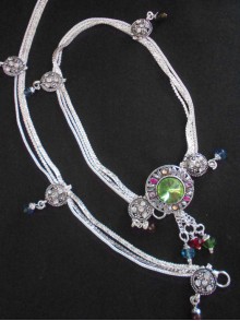 Meena Silver Anklet