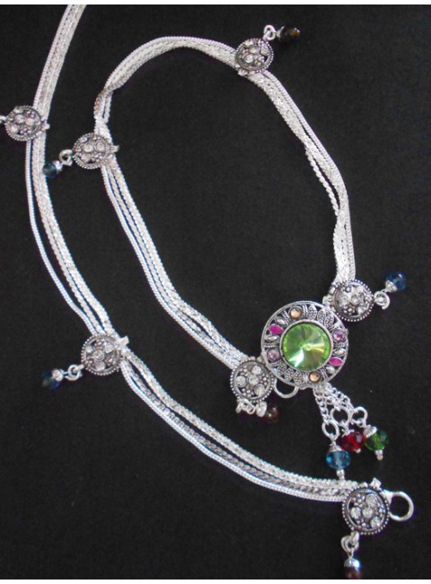 Meena Silver Anklet