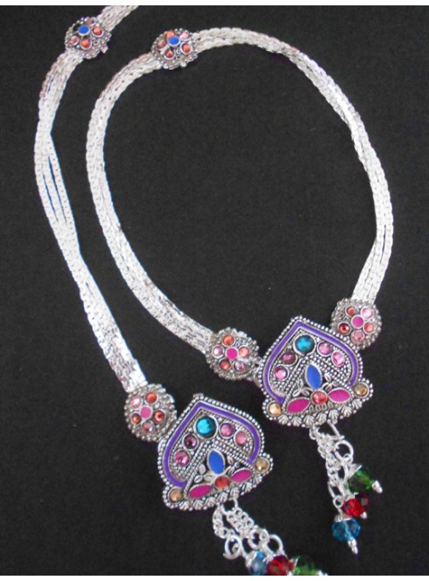 Meena Silver Anklet