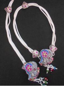 Meena Silver Anklet