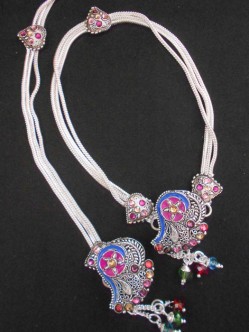 Meena Silver Anklet