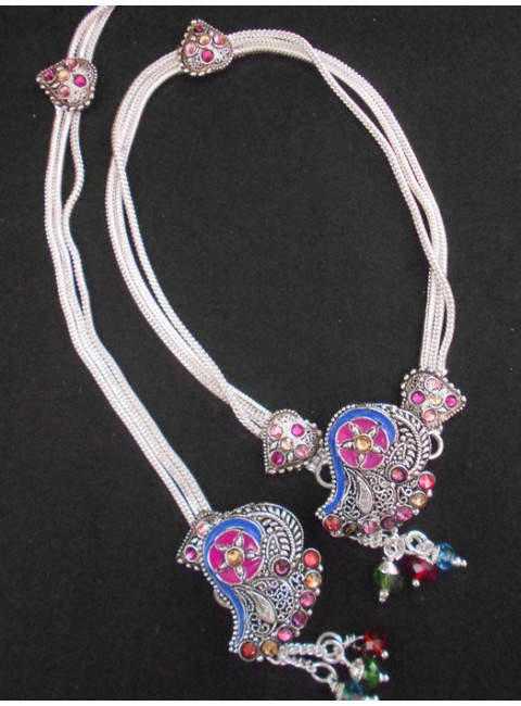 Meena Silver Anklet