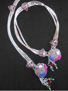 Meena Silver Anklet