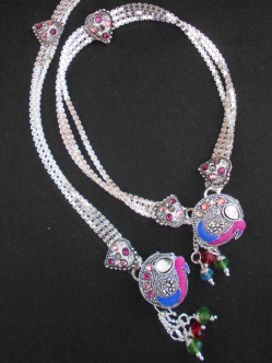 Meena Silver Anklet