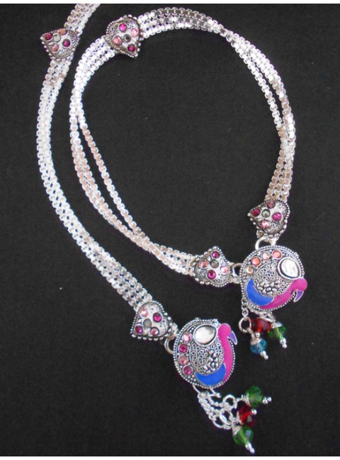 Meena Silver Anklet