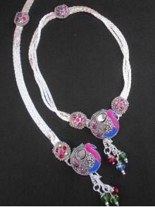 Meena Silver Anklet