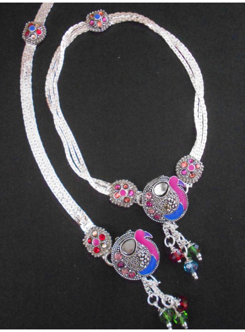 Meena Silver Anklet